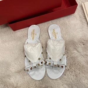 Valentino Rockstud sandal white pvc 37